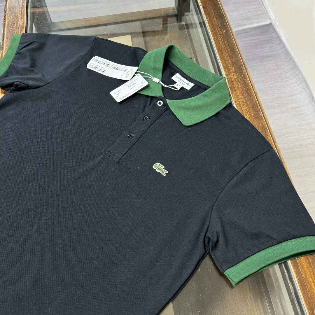 C🌟LACOSTE 2026 New Arrival polo ～ ✅ Same Style～ ， ！ ， ！ ！ ， ， ， ， 👍 ：Black White Light Green Gray Size：M L XL XXL 3XL（ ！）